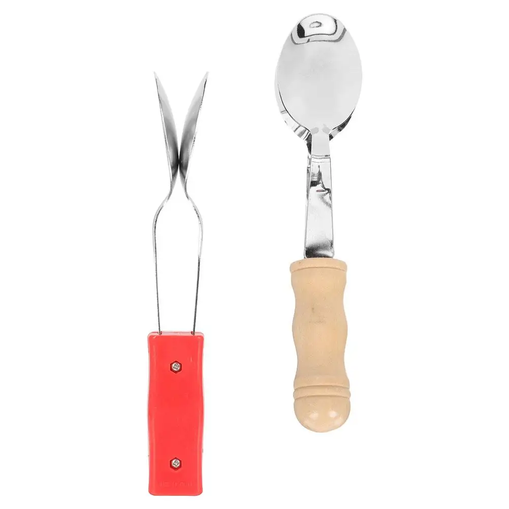 

2pcs Wooden Rhythm Spoons Safe Children Play Stimulate Music Perception Plastic Wood Metal Material Musical Spoon