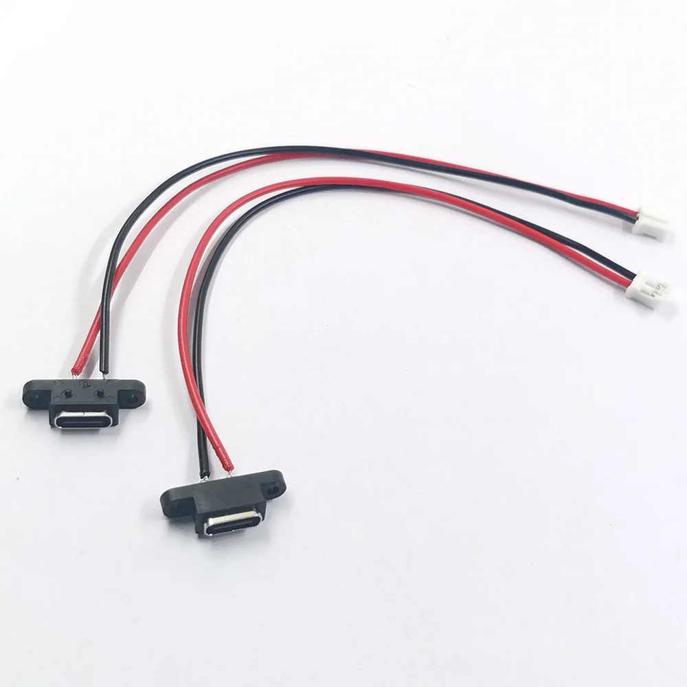 1-10ชิ้น USB Type C ขั้วต่อกันน้ำเชื่อมสายปลั๊กตัวเมียกระแสสูงชาร์จเร็ว Type-C เชื่อมต่ออินเตอร์เฟซพอร์ต