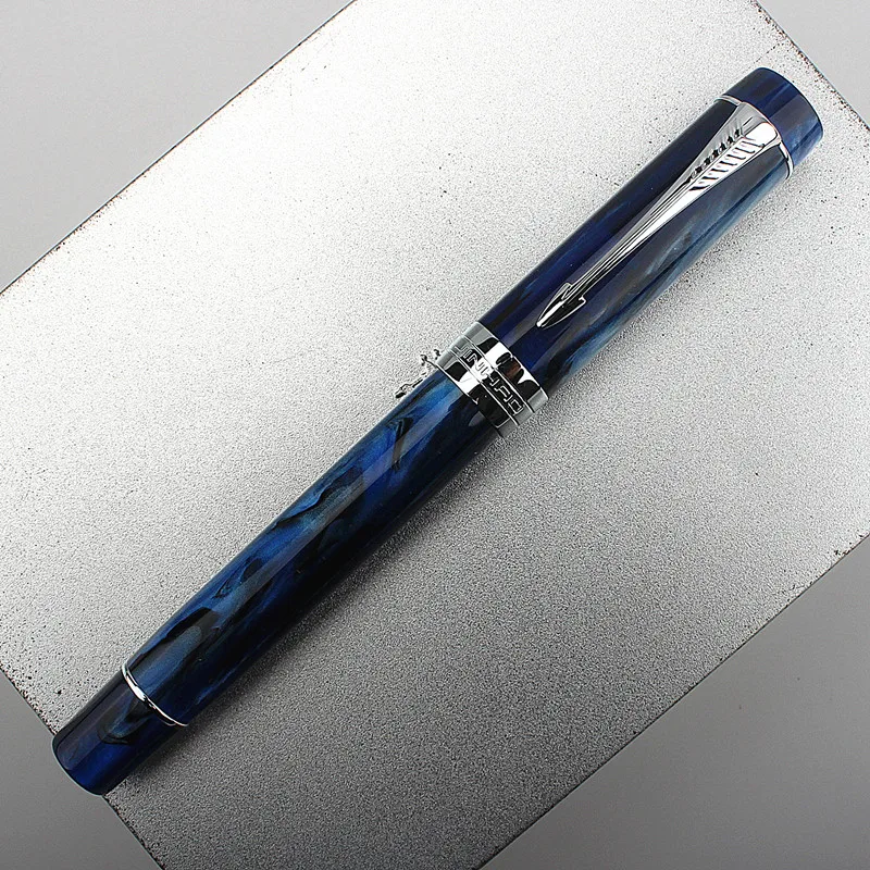 new Jinhao 100 Centennial Resin Fountain Pen Nib silvery/Golden Clip Business Office Gift Pen For Graduate Business Office