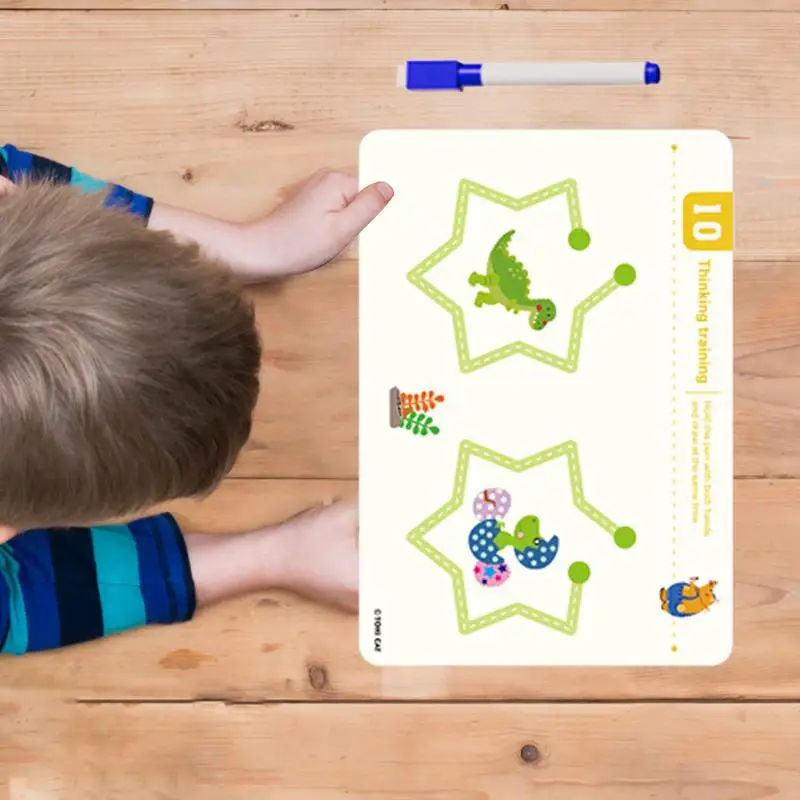 Libro di addestramento per il controllo della penna per bambini disegno Montessori giocattolo scrittura pratica libro attività di apprendimento per bambini giocattoli educativi