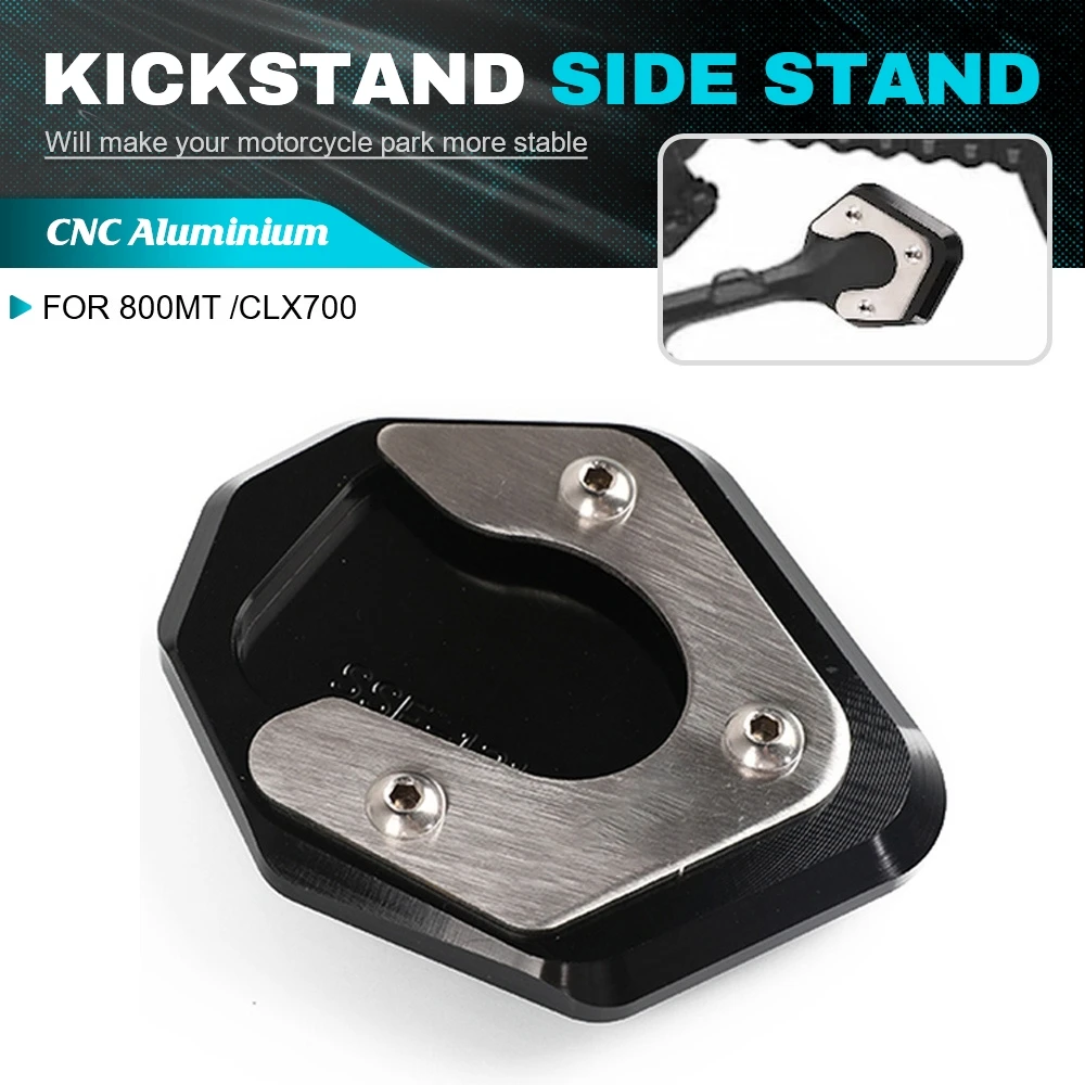 

Motorcycle CNC Side Stand Extension Pad Support Plate Kickstand For CFMOTO CL-X700 Heritage/Adventure Sport 800MT 800MT N39°