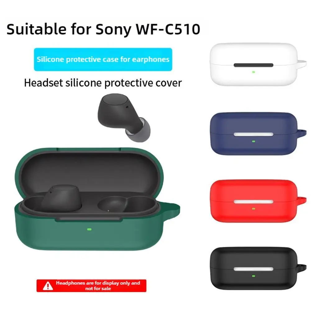 

For SONY WF-C510 Earphone Cover Silicone Cover For WF-C510Anti-fall Dust Charging Bin Ear Case Silicone Headphone Case