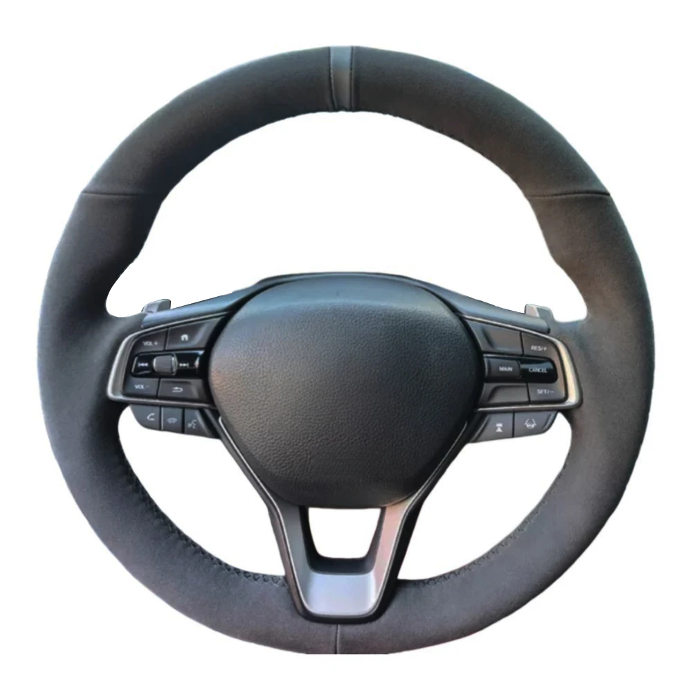 Hand Sewing Car Steering Wheel Cover Accord 10 2018 2019 Custom Soft Suede Steering Wrap Braid Cover For Honda Insight