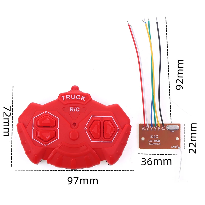 2.4G Four-way Remote Control Module 4CH RC Remote Control Transmitter Receiver Circuit Board Accessories