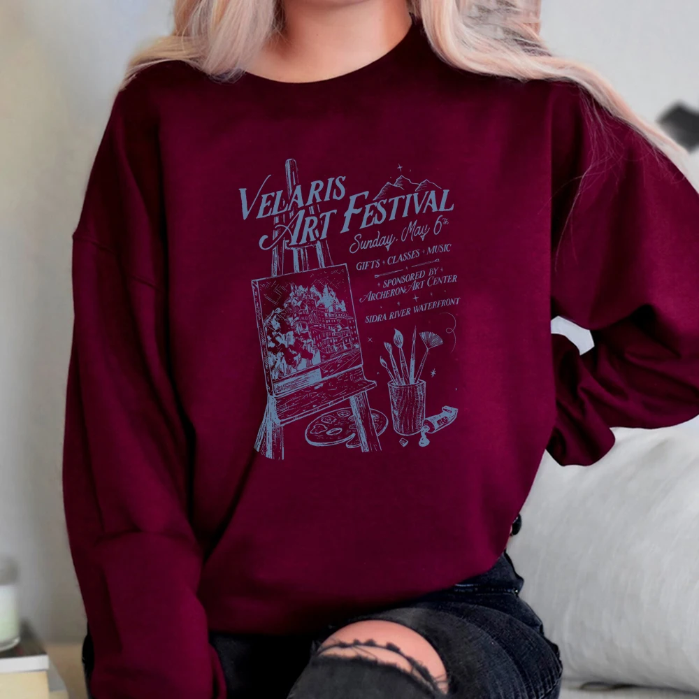 Velaris Art Festival Sweatshirt ACOTAR Shirt Night Court Sweater SJM Merch Bookish Tee Crescent City Fan Winter Clothes Women