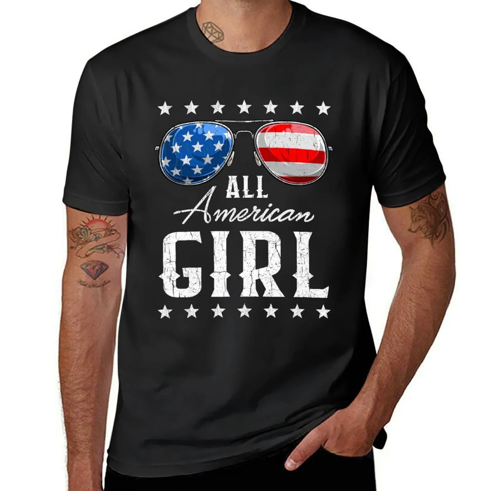 

All American Girl T-Shirt kawaii clothes graphics vintage aesthetic clothes mens workout shirts