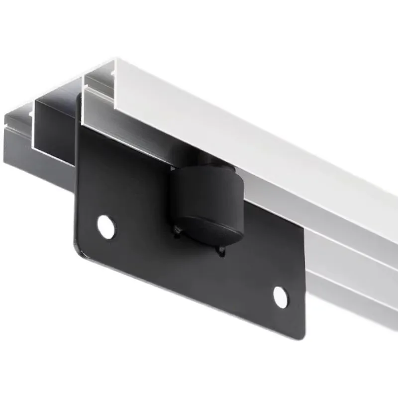 Cabinet Sliding Door Double Rail Track, Push-pull Up Down Slide Rail No Slot Required for Wooden Cabinet Bookcase