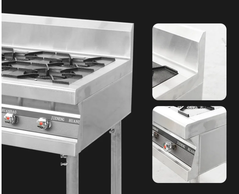 Vierkoppige Braadpan Commerciële Ovenschotel Koreaanse Commerciële Braadpan Rijst Gasfornuis 2-8 Branders Groothandel