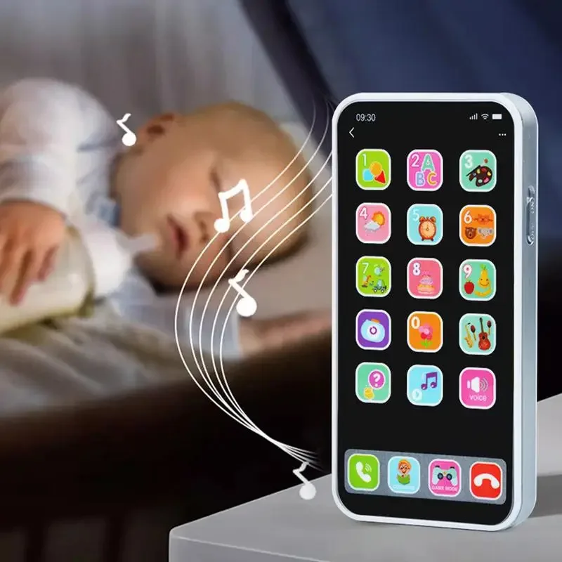 TOPMAYA Kids Toy الهاتف الذكي في وقت مبكر الهاتف المحمول مع ضوء شاشة تعمل باللمس الهاتف قابلة للشحن 10000 وظيفة المحتوى التعليمي Fo