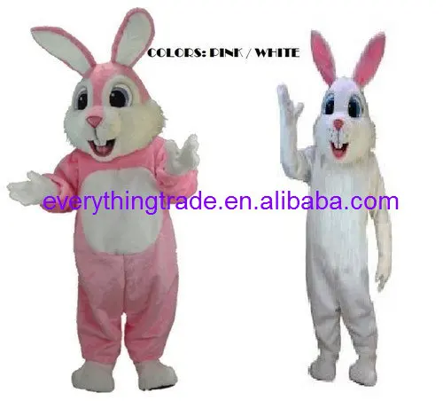 New Adult 2pcs Both Rabbit Bunny Mascot Costume Halloween Christmas Dress Full Body Props Outfit Mascot Costume