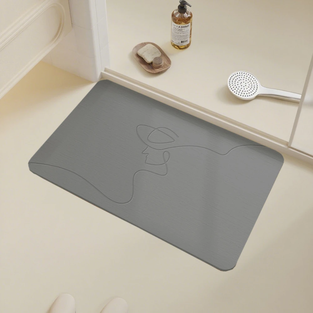 Minimalistische Diatomeen-Erd-Badematte für den Innenbereich, weiche, schnelltrocknende, wasserabsorbierende Fußmatte, Wohnzimmerdekoration