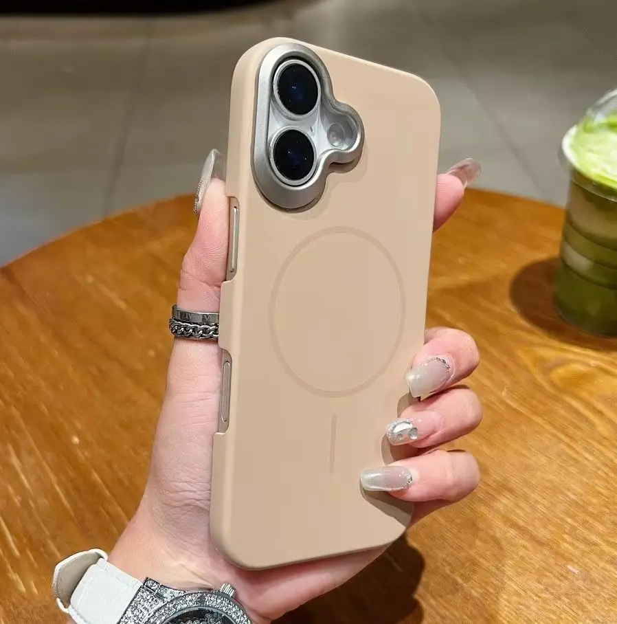 Luxus Metall Klinge Objektiv Magnetische Fall Für iPhone 17 Air 16 15 14 Plus 13 12 11 Pro max 16e 17Pro Stoßfest Rüstung Matte PC Abdeckung