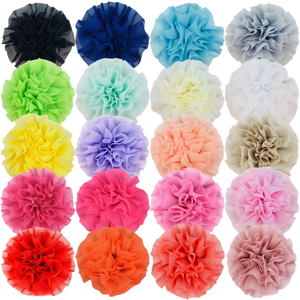 

300 Pcs Wholesale 9cm Chiffon Hollow Flower Adhesive Various Accessories Diy Head Corsage Pet Hanging Ornament Photo