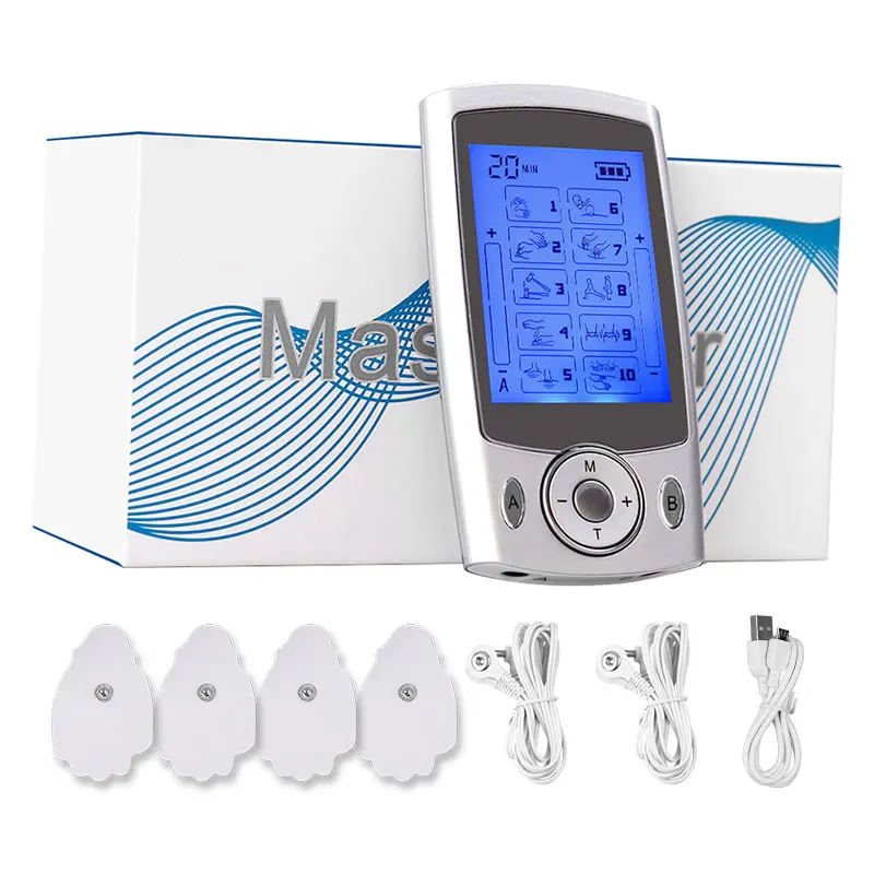 

20 Intensity Tens Massager for Body EMS Muscle Stimulator Relaxation Pulse Acupuncture Massage Machine Relaxation Pain Relief