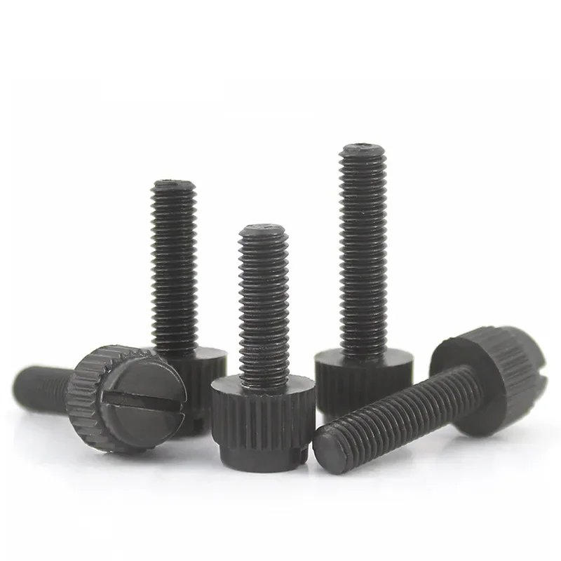 1000pcs/Lot Black Nylon Plastic Knurled Screws Hand Tighten Screws M4x6 to 30MM Anti-rust Bolt Insulation Bolts