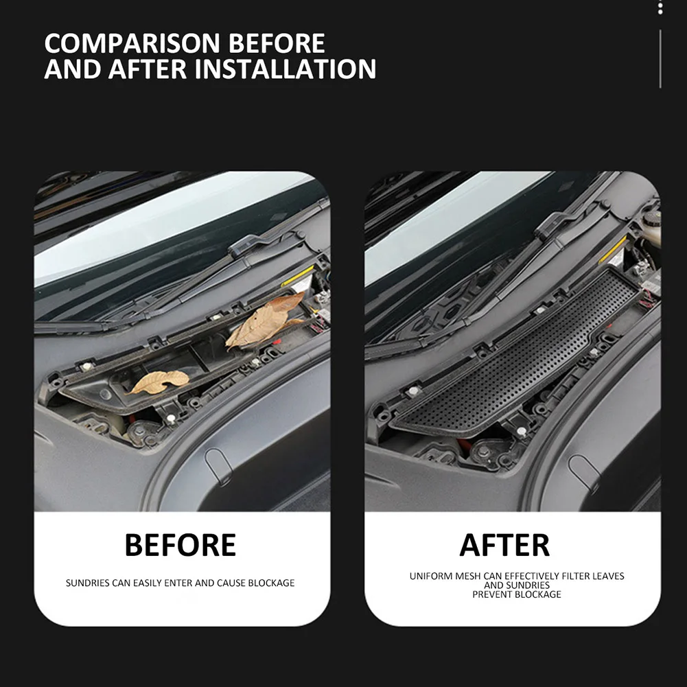 Protezione di aspirazione antibloccaggio Filtro di aspirazione aria condizionata per auto Filtro di ingresso aria Filtro aria di aspirazione per Tesla Model 3 2017-2020