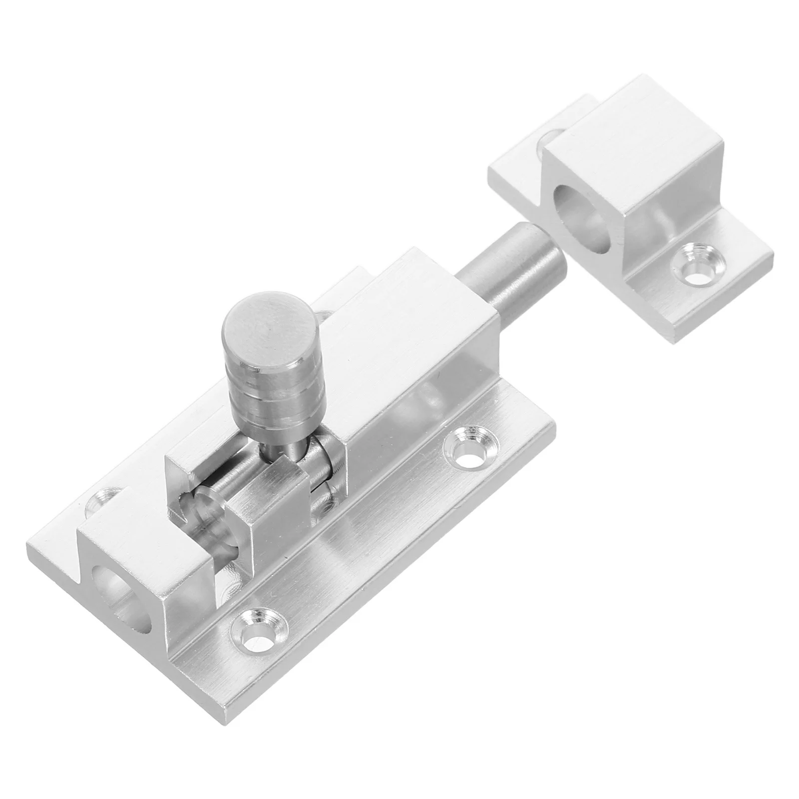 

Bolt Latch Lock Silver Finish Slide Latch for Internal Doors No Drill Easy Install Bedroom Bathroom Door Lock Smooth Quiet