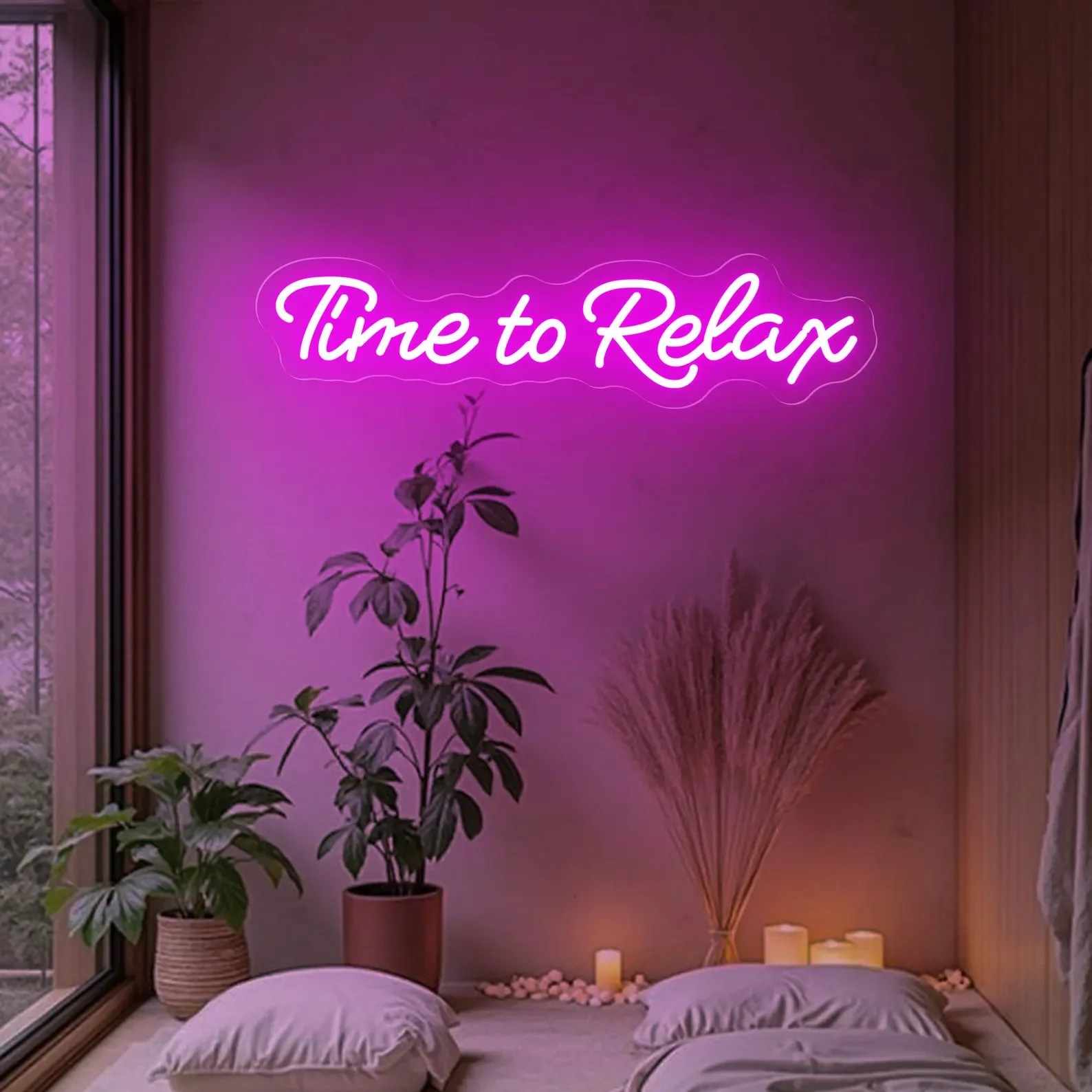 

Time To Relax Neon Sign,Bathroom Lounge Neon Decor,Beauty Salon Spa Shop Quote Neon Sign,Beauty Office Welcome Sign