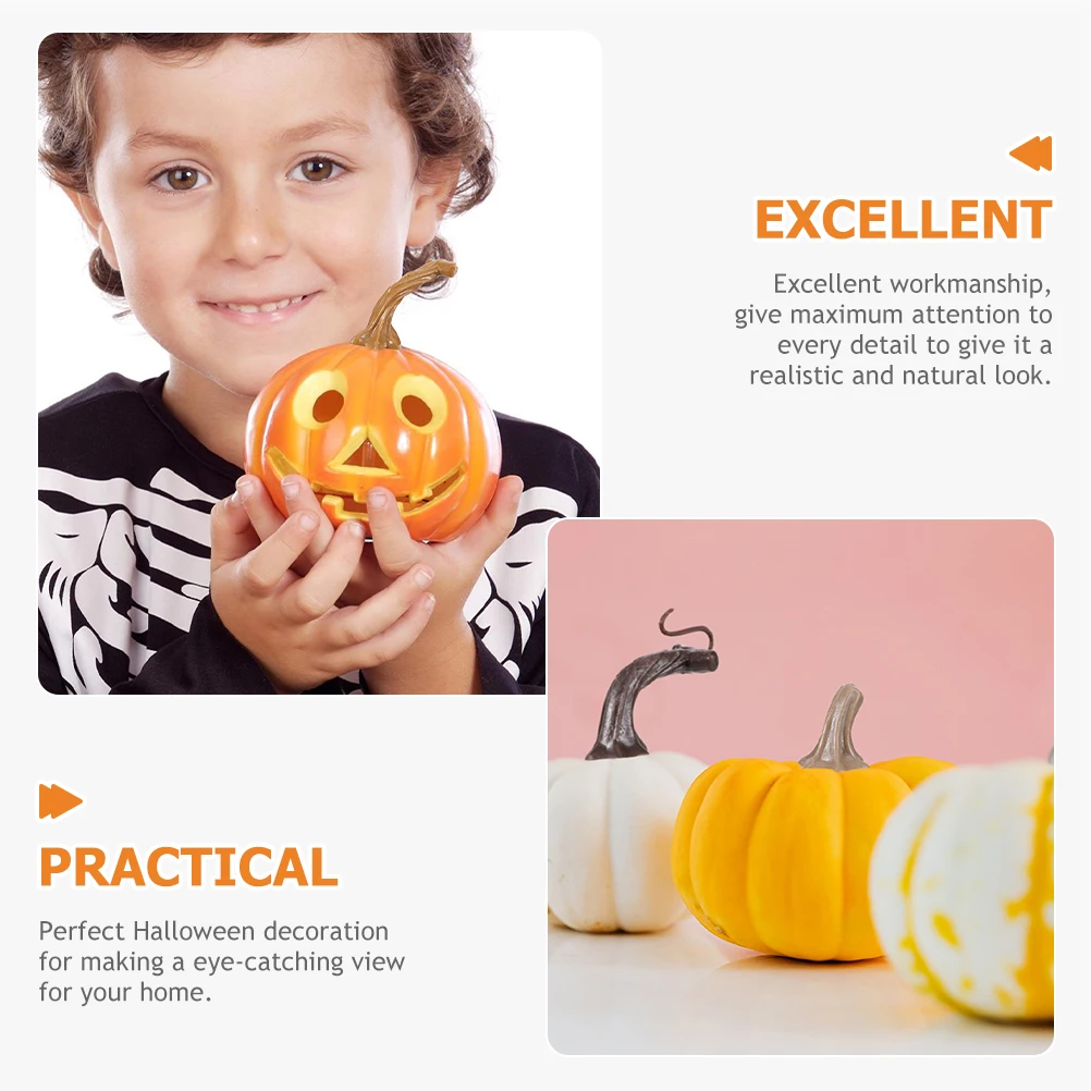 

30 Pcs Pumpkin Decoration Accessories Craft Stems Handle Decorations Halloween Plastic Heads Artificial Decors Fall Outdoor