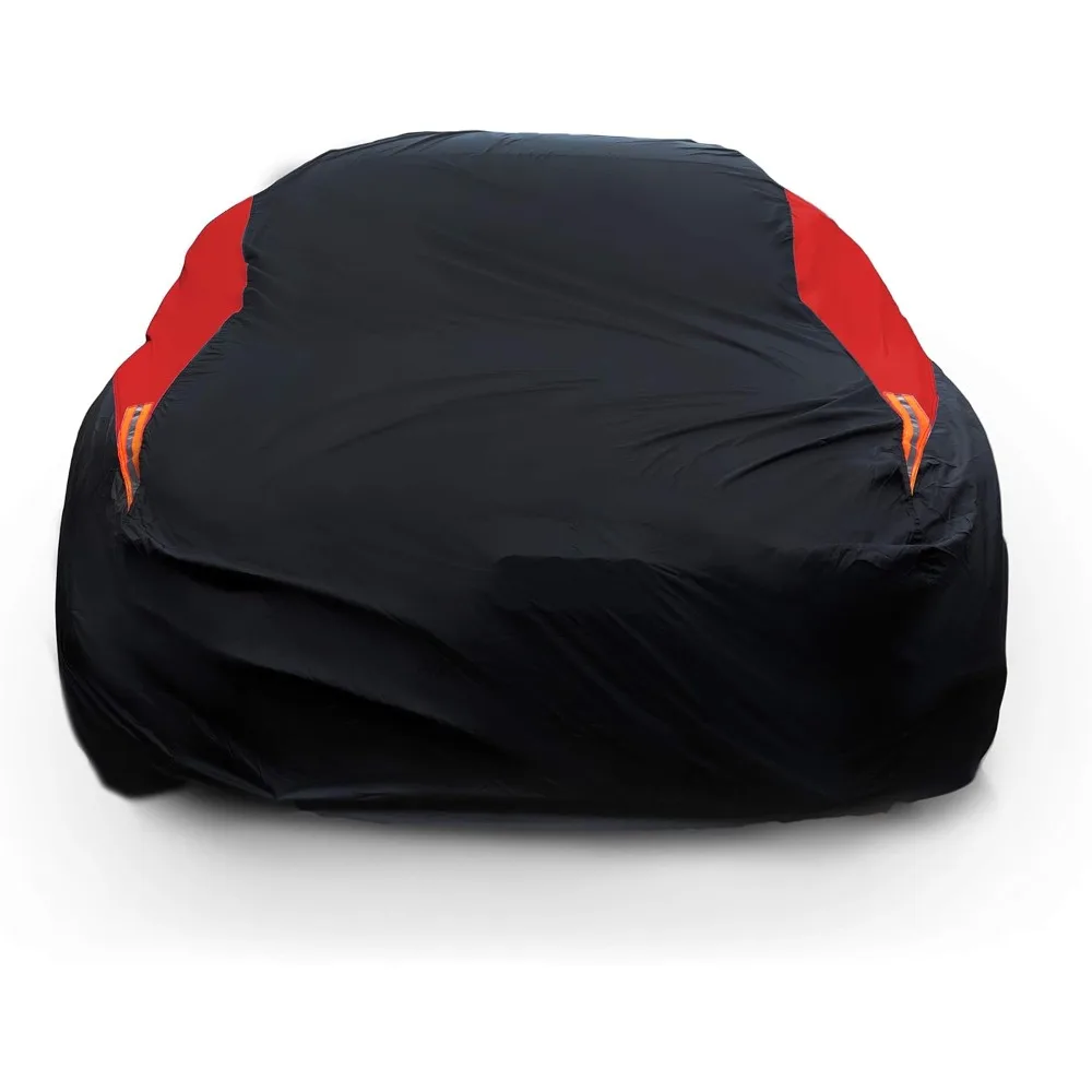 

Waterproof All Weather Windproof Snowproof UV Protection Outdoor Indoor Full car Cover, Universal Fit for Sedan (Length 194-206