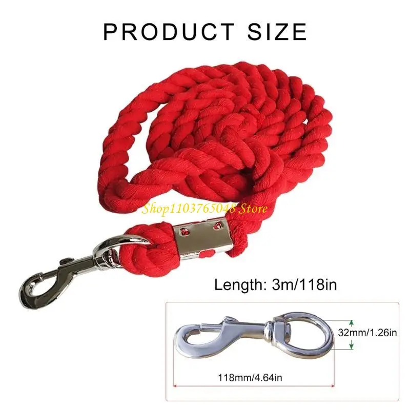 R53E حصان سميك الرائد الحبل مضفر حصان القطن الرائد مع أبازيم دوار