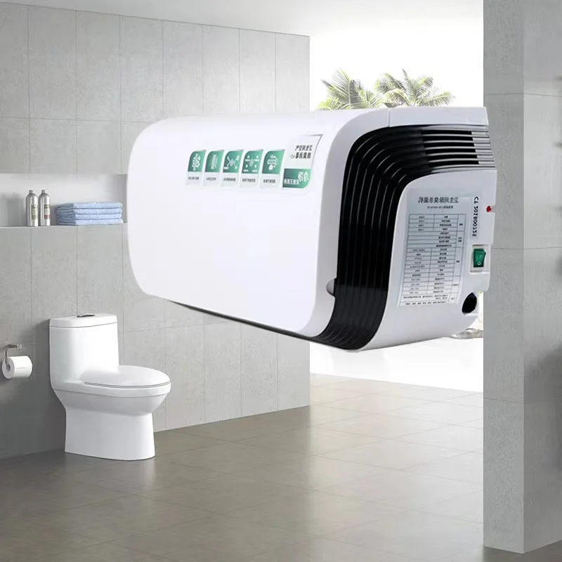 جهاز تنقية هواء مثبت على الحائط للمرحاض وإزالة رائحة المرحاض
