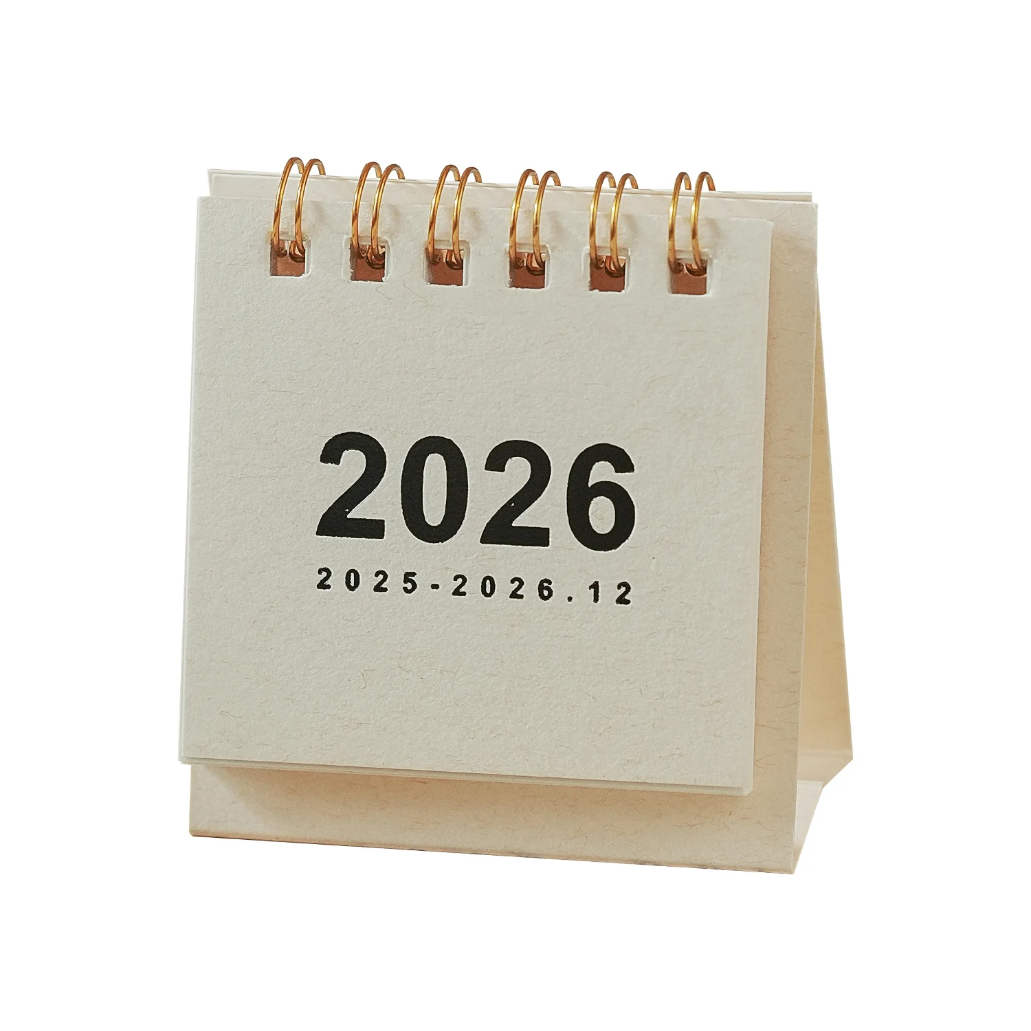 2026 Mini Desk Calendar Casual Style Solid Color Portable Calendar Desktop Ornament Check-In Plan Small Desk Calendar
