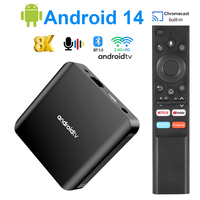 Android TV Box Android 14 8K 2GB 16GB 2.4G&5G Dual Wifi BT Voice Remote Control Media Player 4K 1GB 8GB HD Smart Set Top Box