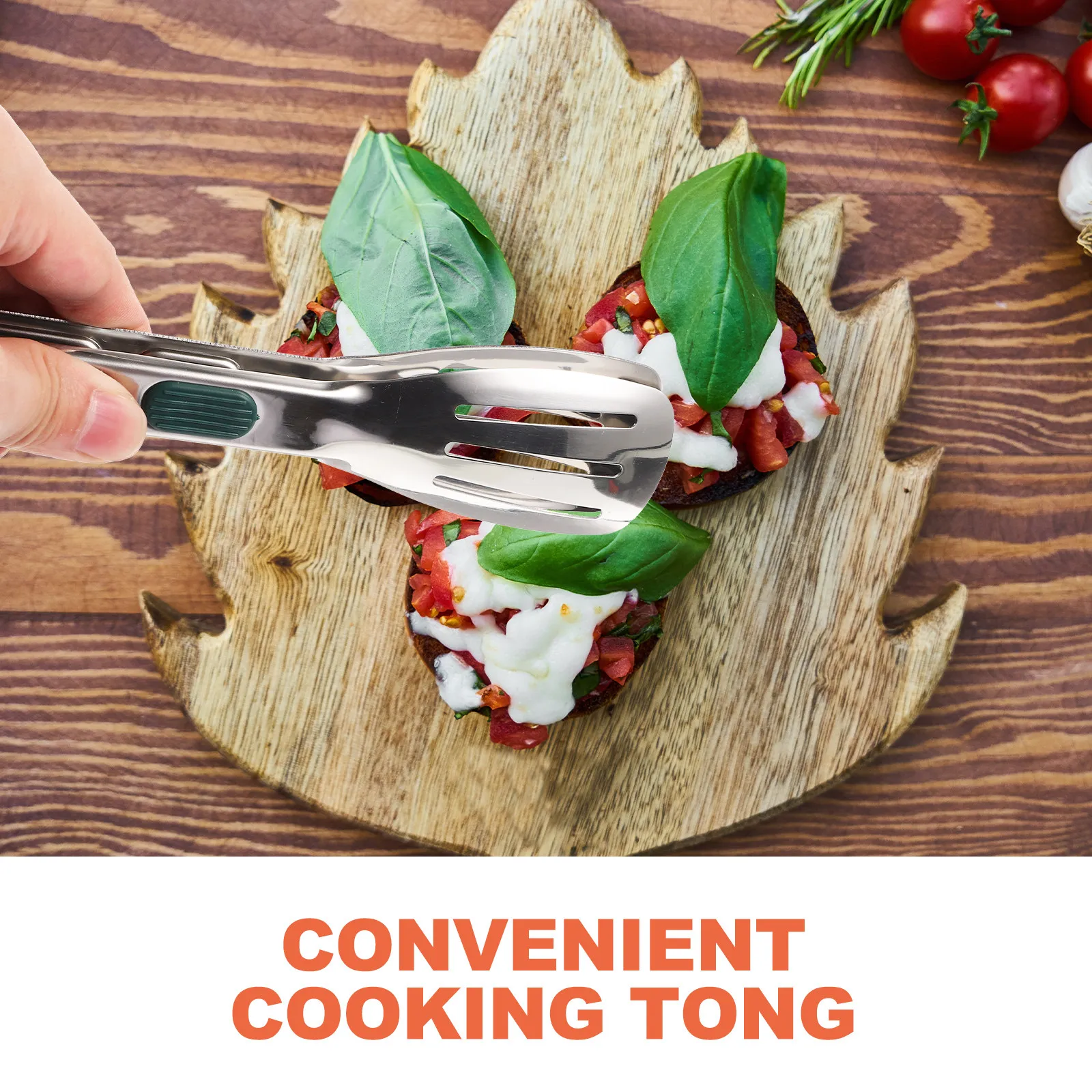 2Pcs Stainless Steel Silicone Food Clamp Kitchen Tongs Anti-Scald Concave Jaw Design Non-Slip Bbq Salad Pasta Serving Tongs
