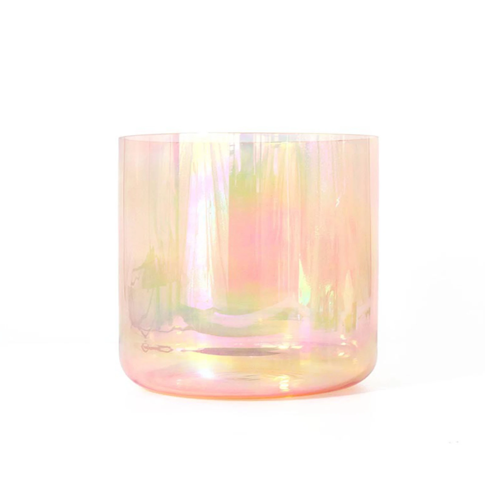 Star Linkup 6.5 inch Transparent Cosmic light Clear Crystal Singing Bowl Clear Orange Bowls Meditation Sound Healing Instrument