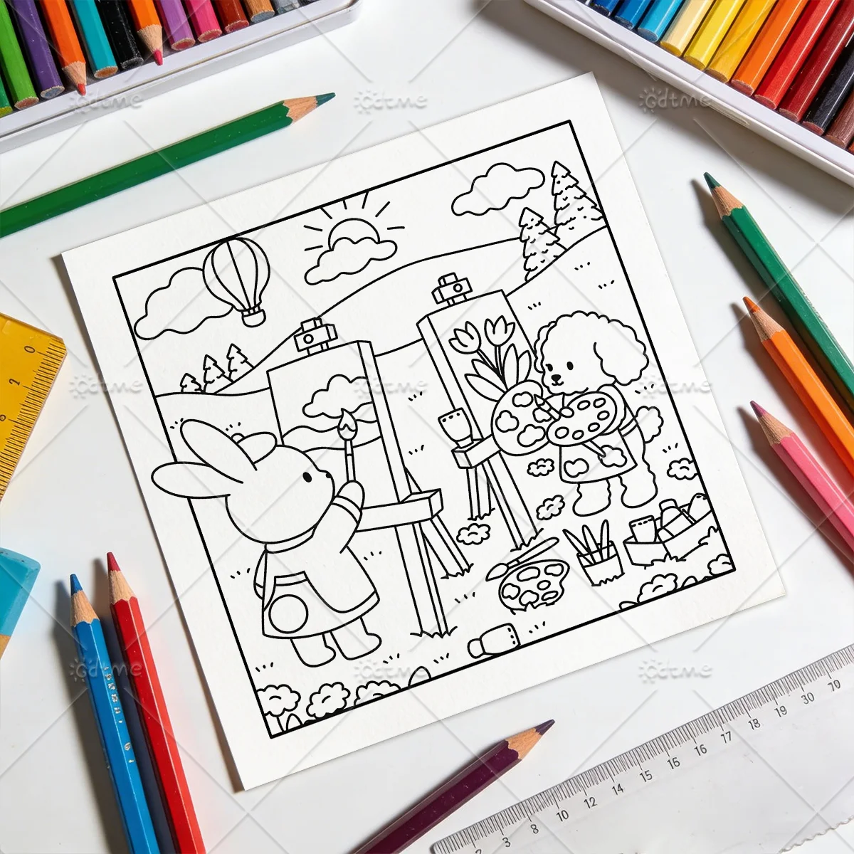 BLOOMING SPRING Malbuch für Erwachsene mit niedlichen, gemütlichen täglichen Aktivitäten zur Entspannung (Cozy Spaces Coloring) – Detail 5