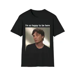 I'm So Happy To Be Here Cillian Murphy Disappointed Meme Unisex T-Shirt long sleeves