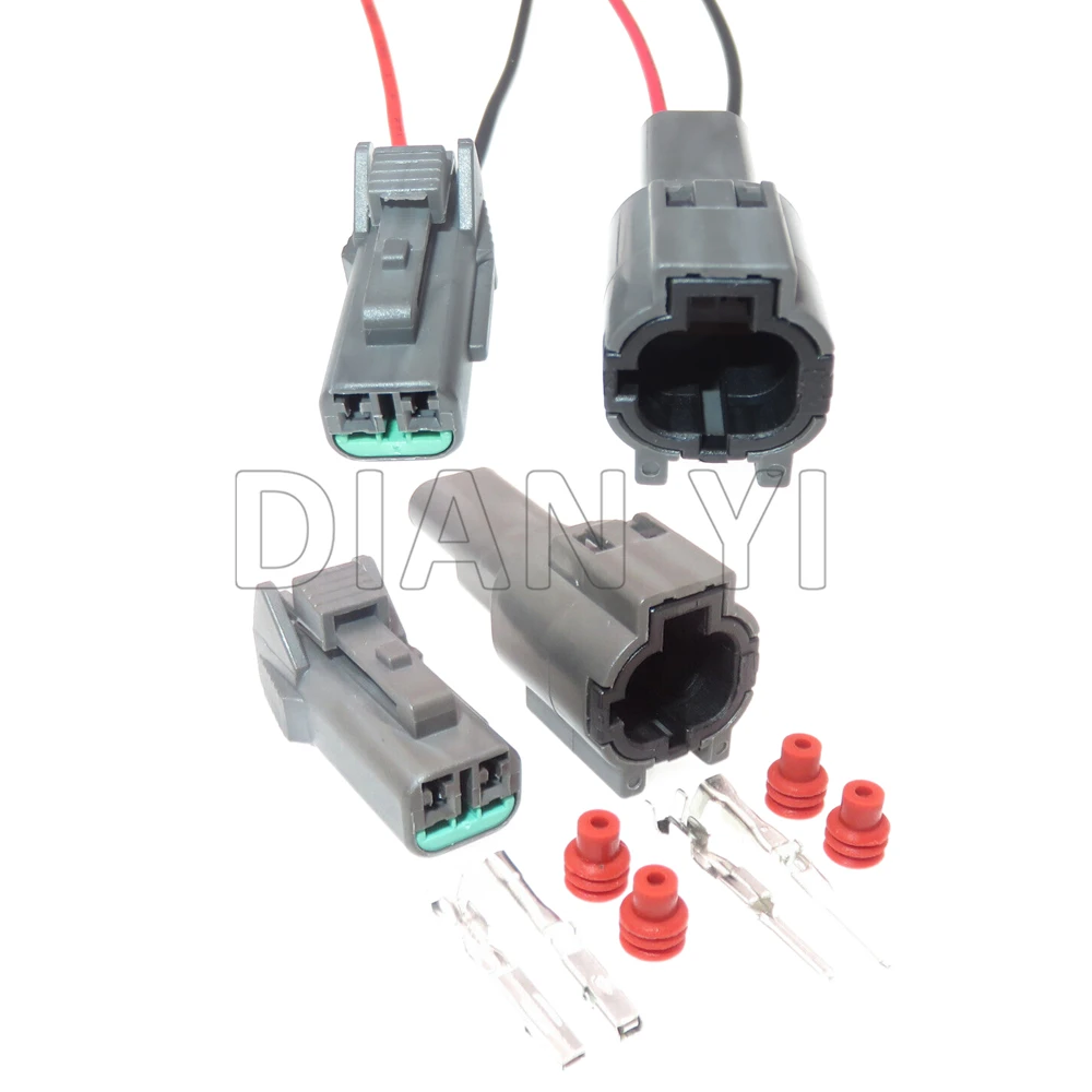 1 Set 2 Way Auto Male Female Connector AC Assembly Car Wiper Sprayer Selaed Socket 7123-8520-40 7222-8520-40 PB015-02850