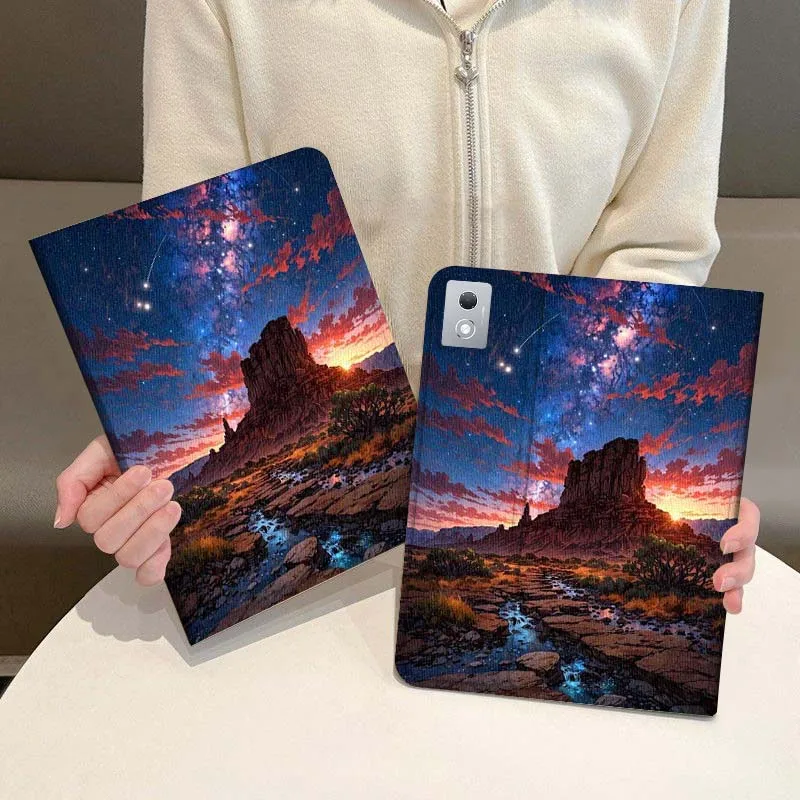 

Starry Desert Sunset Rock For Oppo Pad X SE 4 3 11 13.2 11.61 11.4 10.36 Pro 2 Air2 2025 Foldable Tablet Case Gift