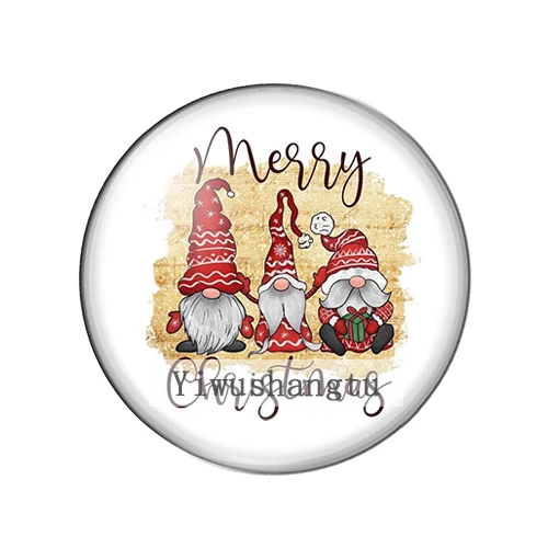 Lovely Cartoon Santa Claus christmas Art paintings 12mm/18mm/20mm/25mm Round photo glass cabochon demo flat back Making findings