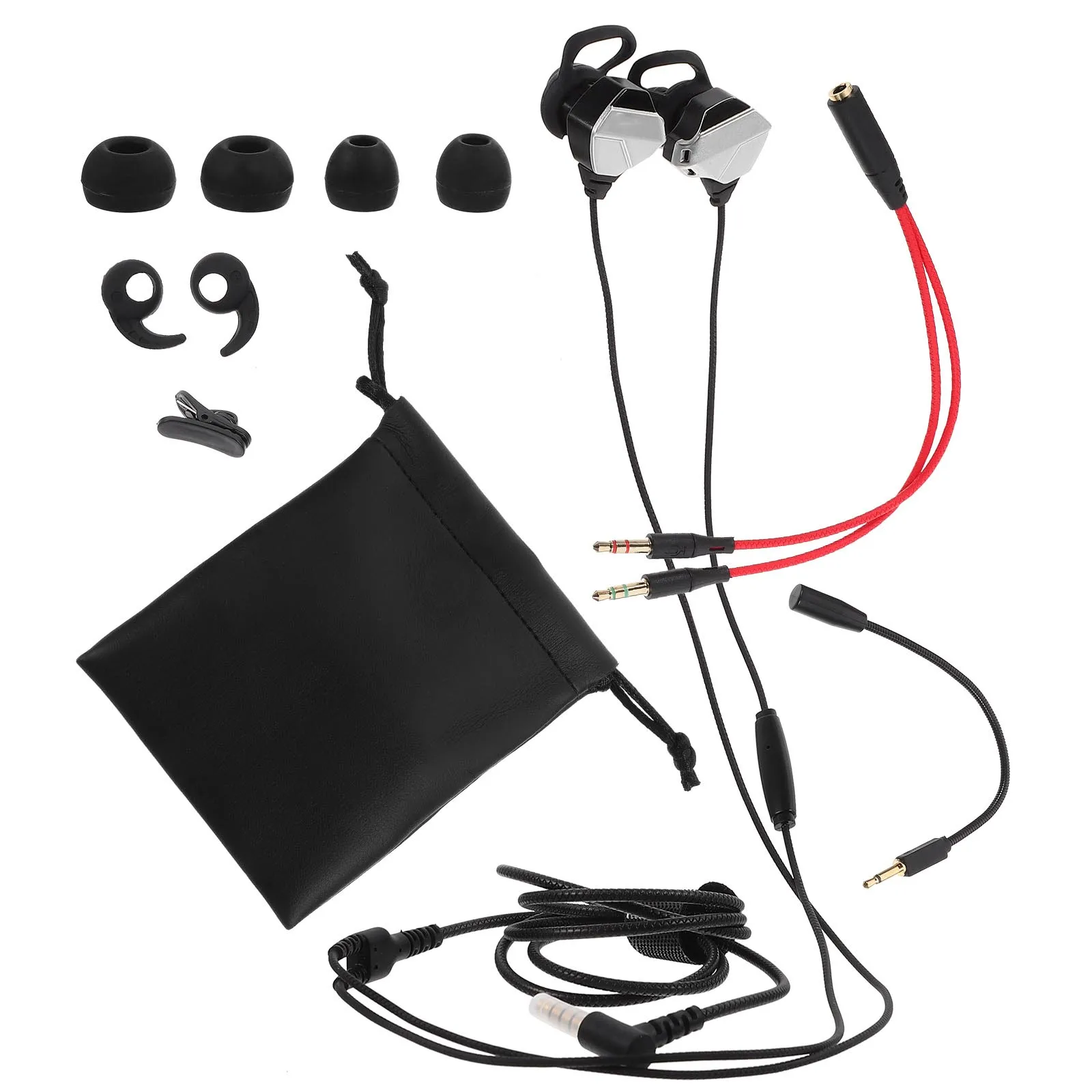 

1 Set Of Gaming Earphones For Computer Stereo Sound Comfortable In-Ear Earbuds With Mic For Gamers Noise Reduction