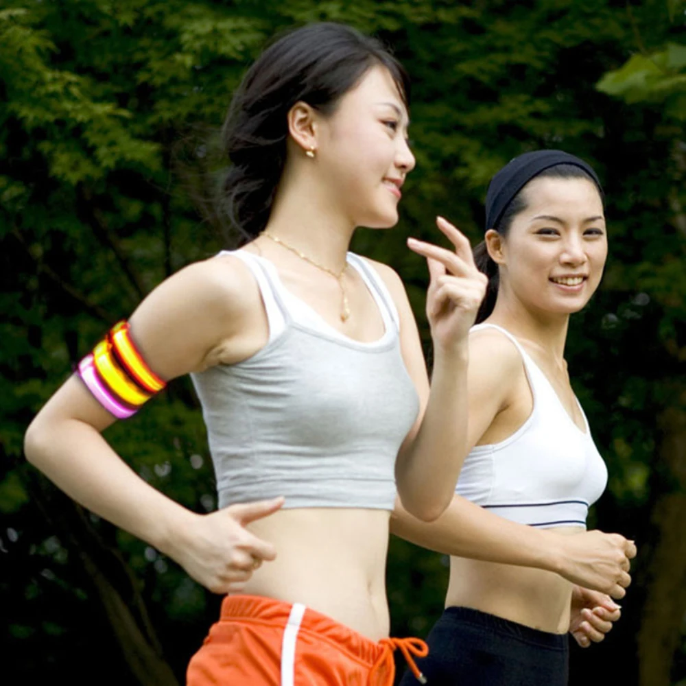 4/2/1 قطعة LED تضيء شارة البطارية نوع الذراع حزام مختلف وضع انبعاث الضوء متعدد السيناريو معصمه الدراجات الجري #3