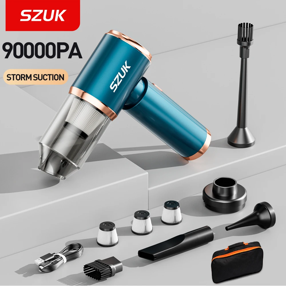 SZUK Car Vacuum Cleaner Wireless Powerful Portable Cleaning Machine Mini Handheld Vacuum Cleaner for Car and Home appliances