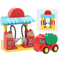 Big Building Blocks Filling Station Suit Accessories Large Compatible Bricks Kids DIY Loose Creativity Assembly Toys Party Gifts