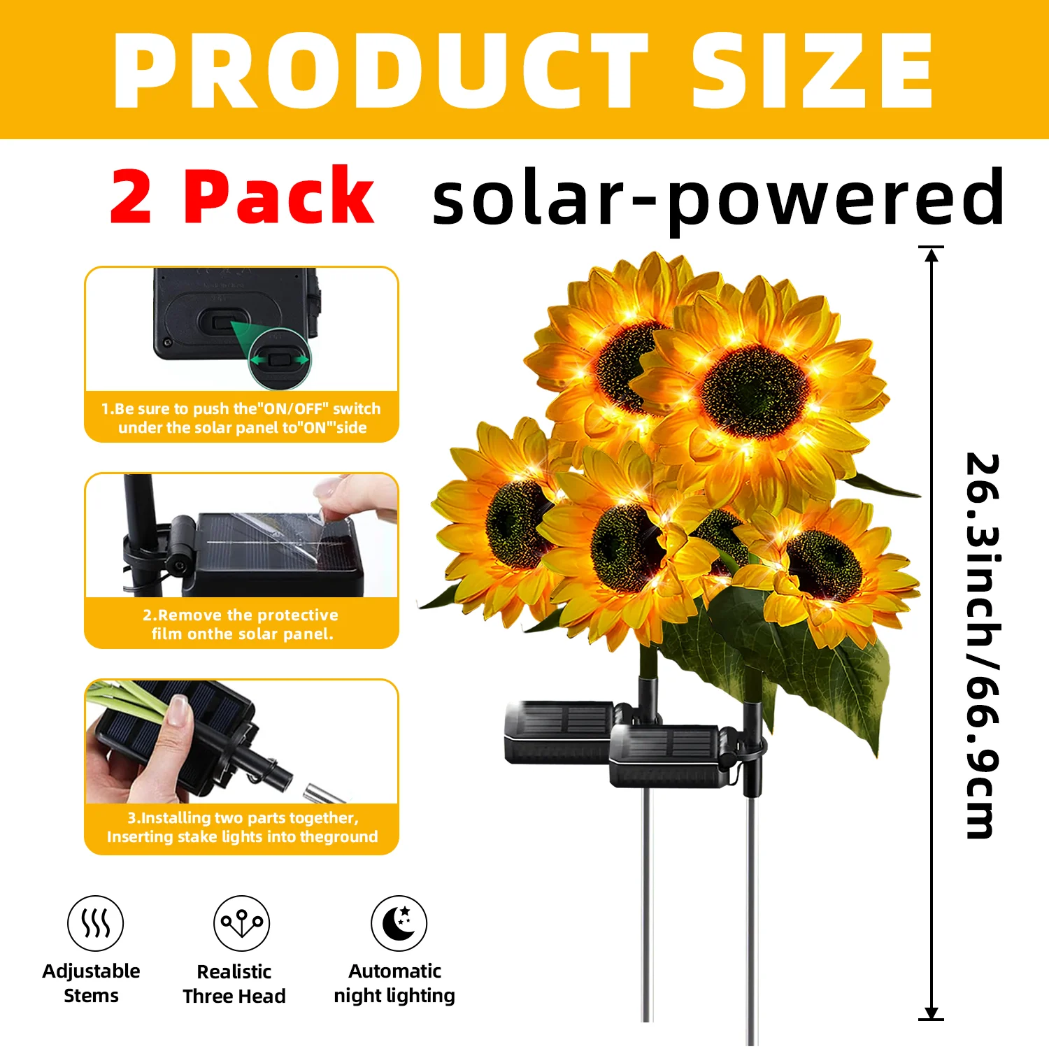 2 verpakkingen zonne-zonnebloe - Flower Photography Led Lighting Pack recensie en prijs