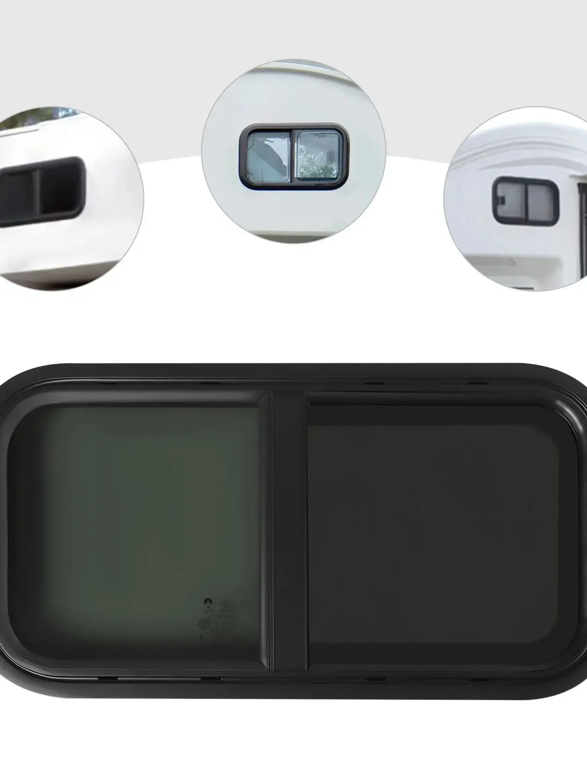 RV-Seitenfenster 700*400mm/600*300mm Wohnwagen-Seitenfenster Getöntes Schiebefenster Insektenschutz Hohe Sichtschutzstufe für Wohnmobile, Anhänger usw.