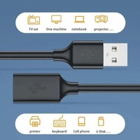 USB 2.0 Sync Cable Extender Extension 480mbps Male to Female Extension Speed Data M/F for Computer Mouse Hard Disk Extend Wire