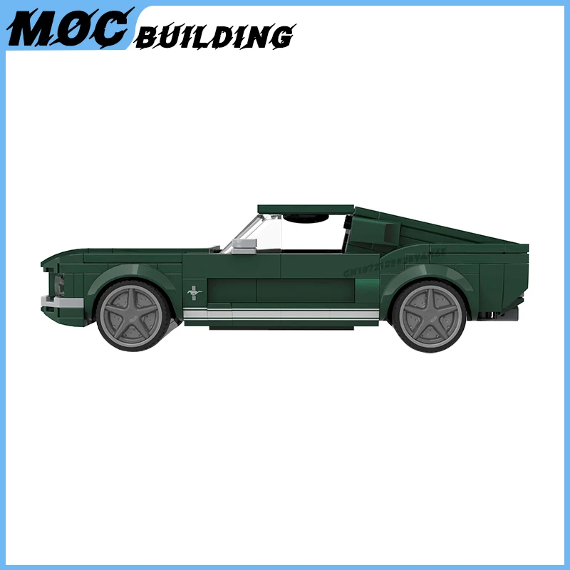 Classic Movie Series Famous Vehicle Fastback Car Model MOC Building Blocks High-Tech Drift DIY Assembly Brick Toy Boy Adult Gift