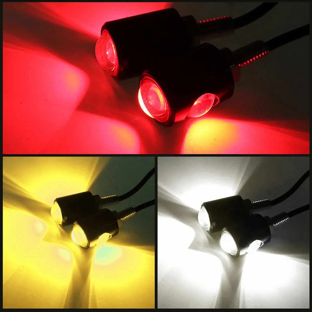 2PCS Motorcycle LED Eagle Eye Light Turn Signal Indicator Super Bright Led Motorbike Auto Rear Tail Brake Lamp Fog Driving Light image 4