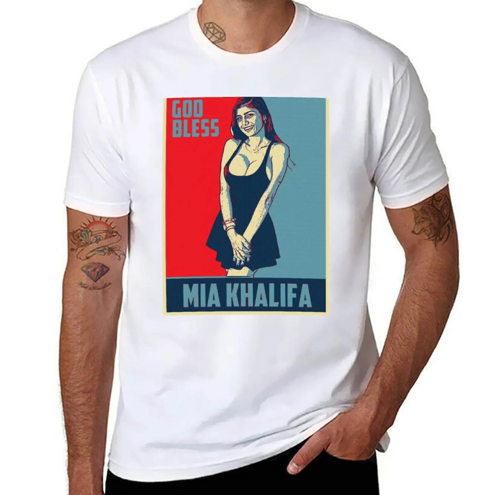 

God Bless Mia Khalifa - Mia - The Best - Star T-Shirt t shirt men 100% cotton luxury brand t shirts for man pack cotton T-Shirt
