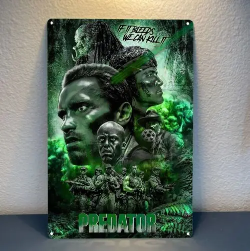 Predator Arnold Schwarzenegger Movie Metal Poster Tin Sign - 20x30cm Plate sign sign