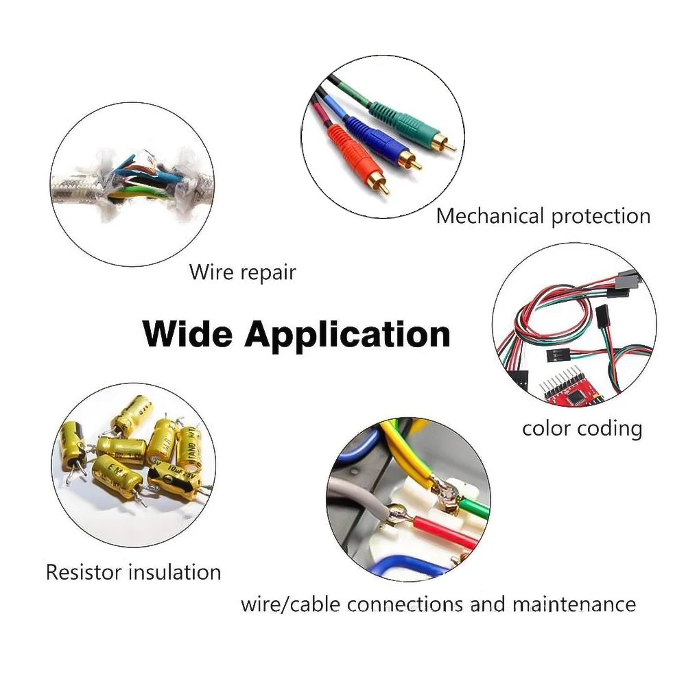 560PCS Retraction ratio 2:1 Insulated Heat Shrink Tube Polyolefin Tubing Heat Shrink Cable Sleeving Electronic Wire Protection