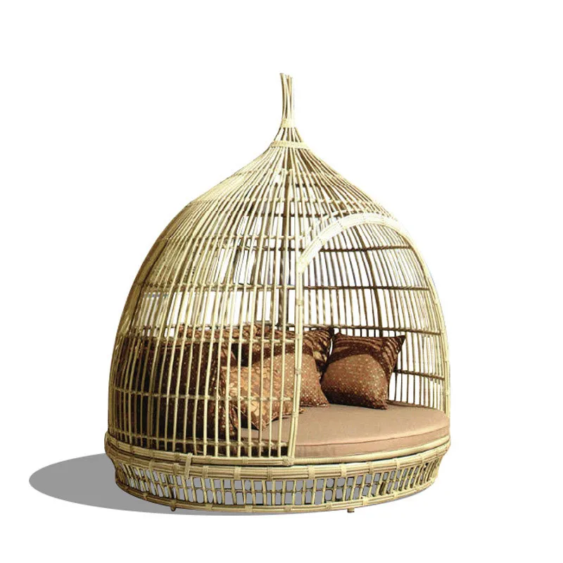 Outdoor bed birdcage leisure rattan sofa, terrace pool lounge chair, bed and breakfast resort outdoor furniture 2