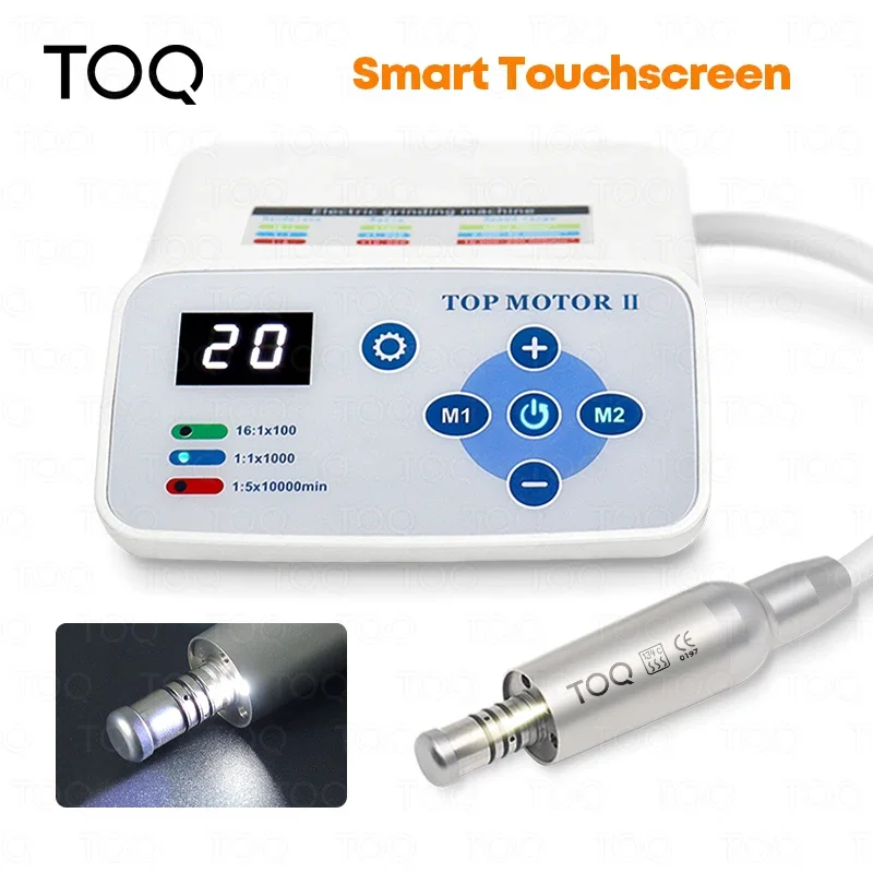 

Dental Touch Screen type Electric Motor with Internal Water Spray and LED Connector Portable Micromotor for Fiber Optic 1:1 1:5