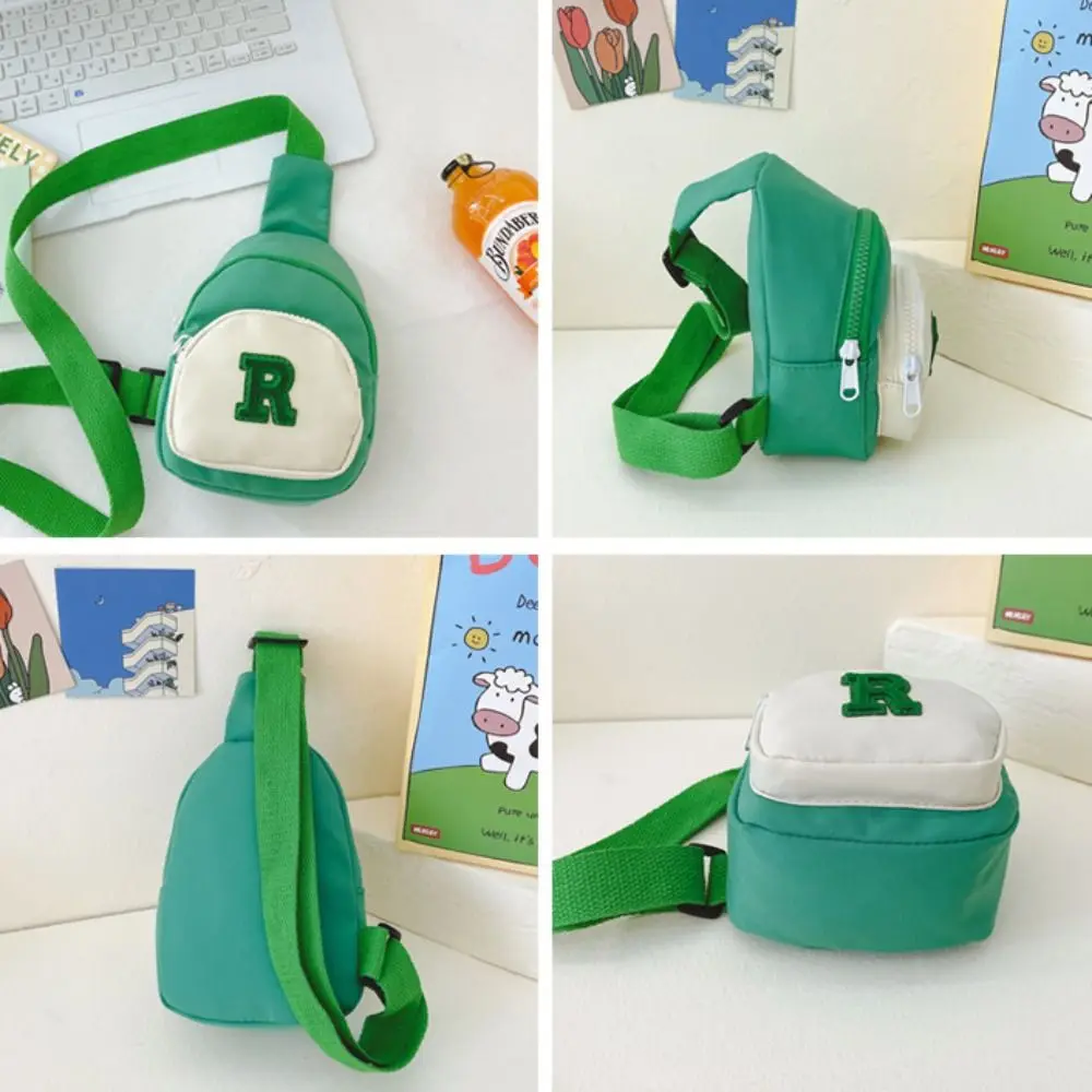 Borsa per bambini in Nylon moda borsa a tracolla con cerniera di grande capacità borsa a tracolla ricamata